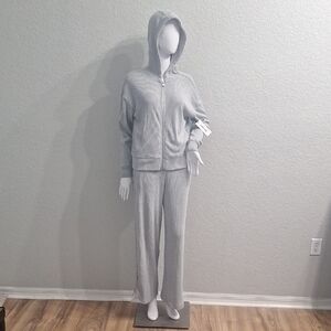 DKNY Jogging Suit Gray Ribbed